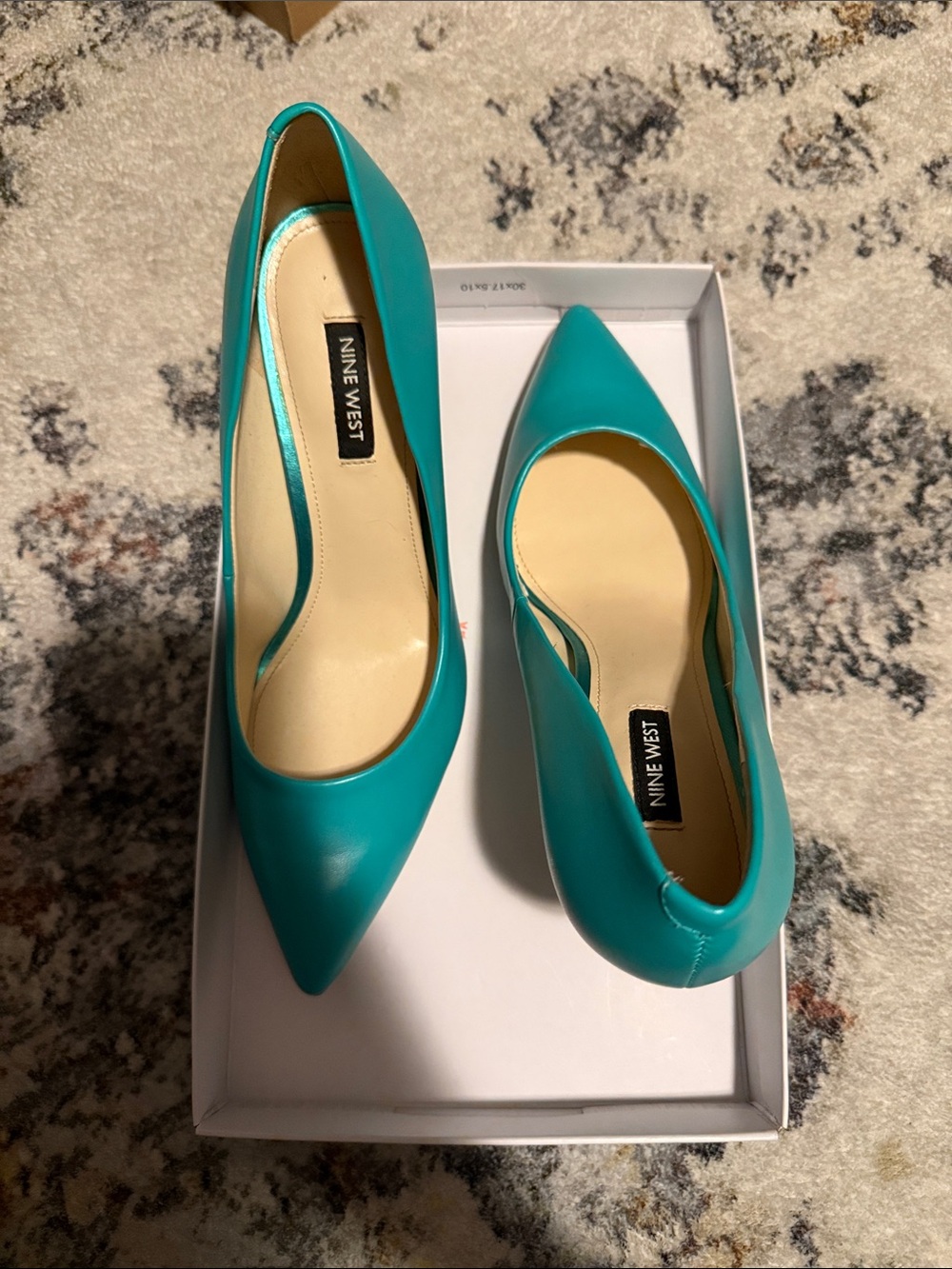 Nine West Teal Pointed-Toe Pumps - Bright Teal Finish